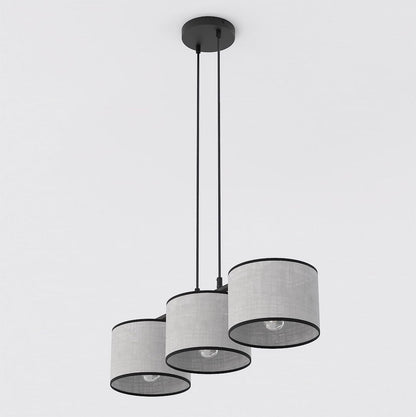 Eco 3 Light Linear Pendant Grey & Black