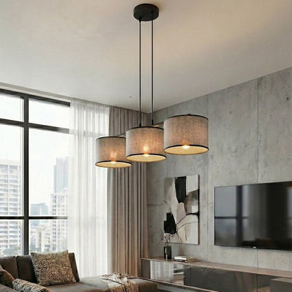 Eco 3 Light Linear Pendant Grey & Black