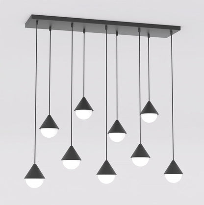 Giro 9 Light Linear Pendant Black