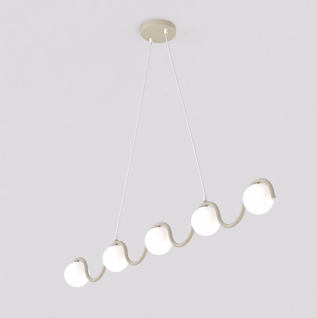 Sinus 5 Light Linear Pendant Beige