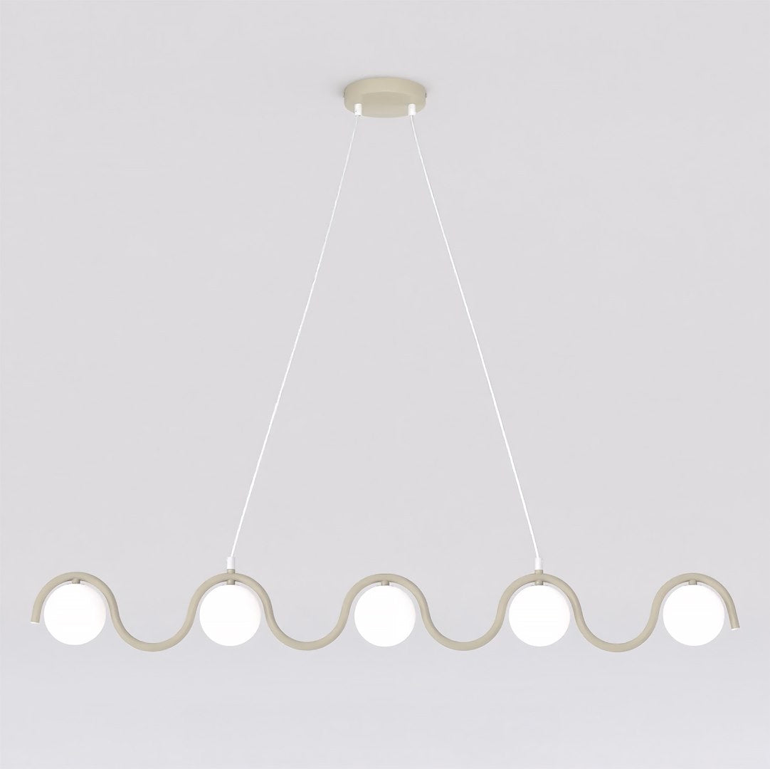 Sinus 5 Light Linear Pendant Beige