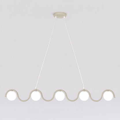 Sinus 5 Light Linear Pendant Beige