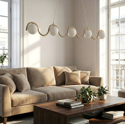 Sinus 5 Light Linear Pendant Beige