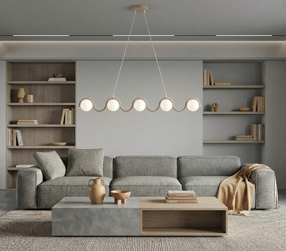 Sinus 5 Light Linear Pendant Beige