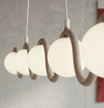 Sinus 5 Light Linear Pendant Beige