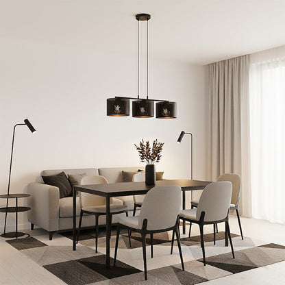 Lux 3 Light Linear Pendant Black