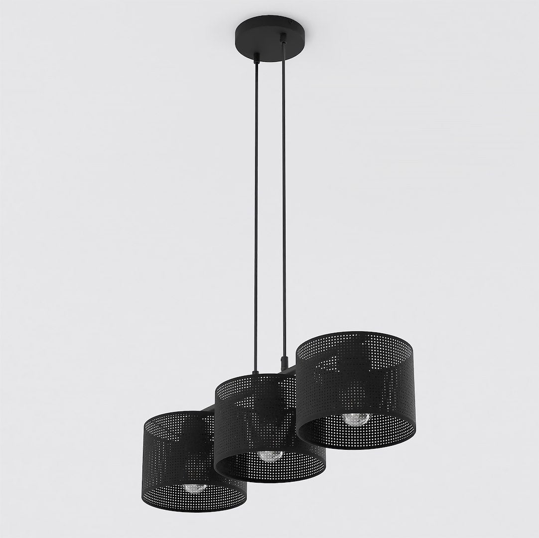 Lux 3 Light Linear Pendant Black