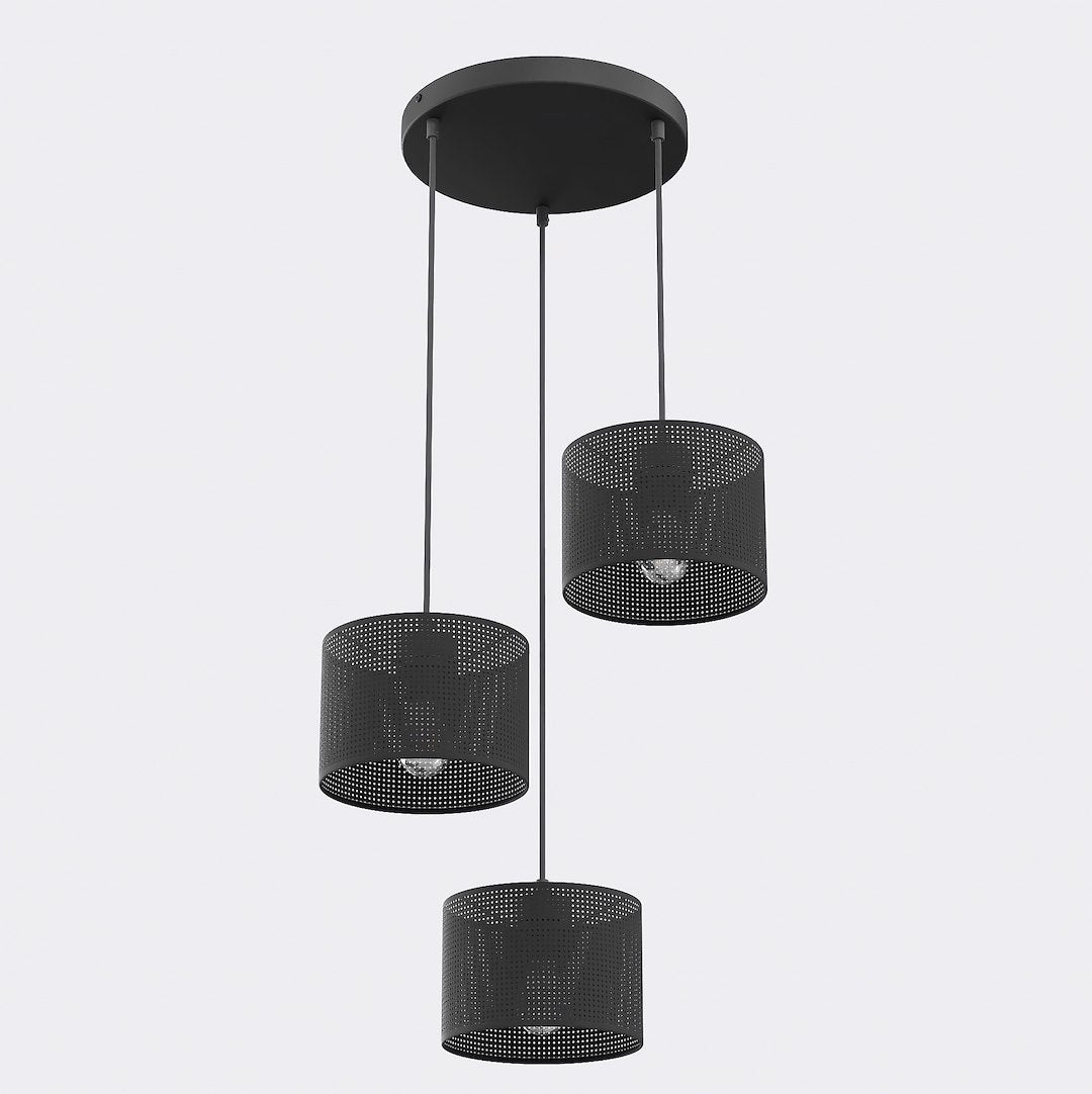 Lux Premium 3 Light Linear Pendant Black