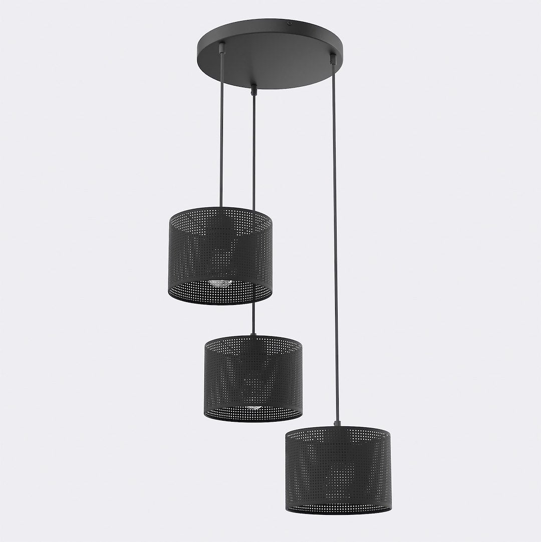 Lux Premium 3 Light Linear Pendant Black