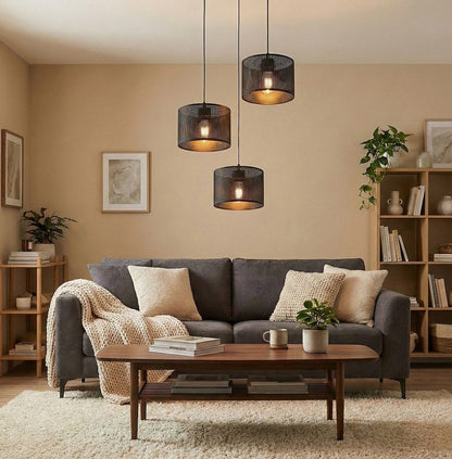 Lux Premium 3 Light Linear Pendant Black