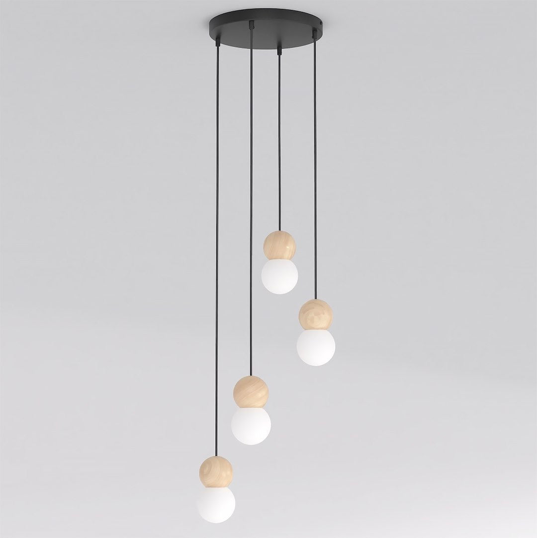 Loop 4 Light Pendant Black