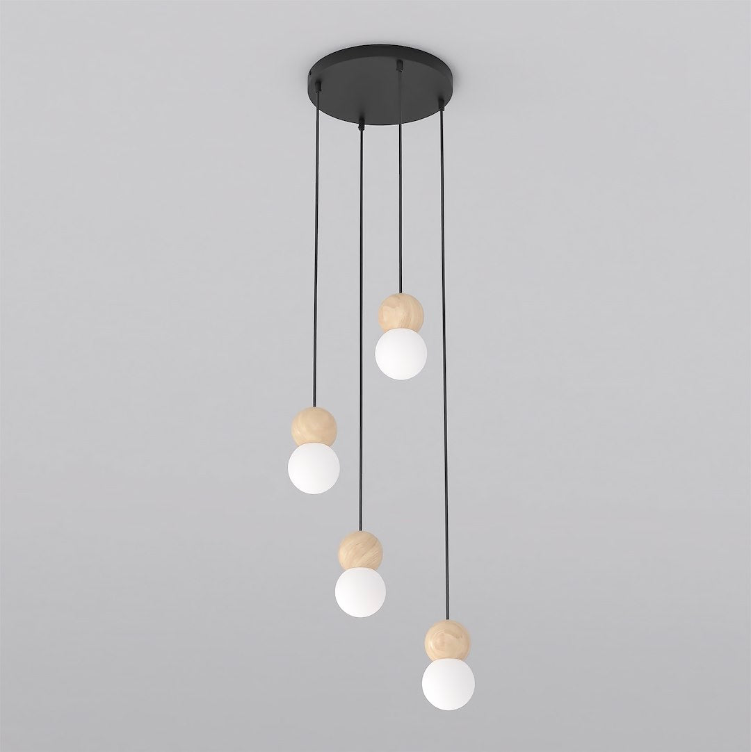 Loop 4 Light Pendant Black