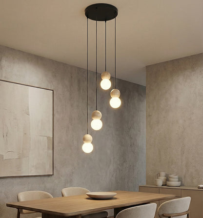 Loop 4 Light Pendant Black