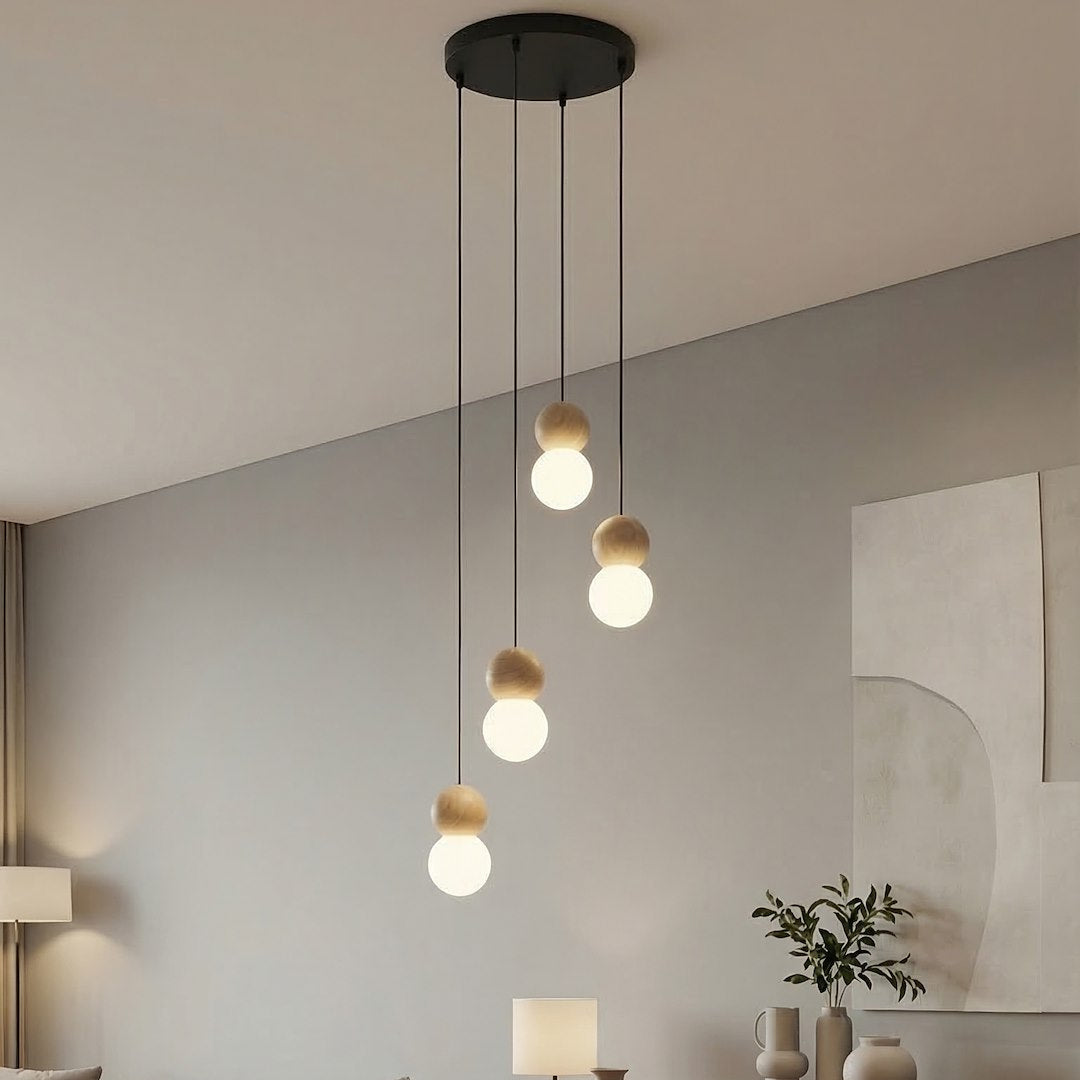 Loop 4 Light Pendant Black
