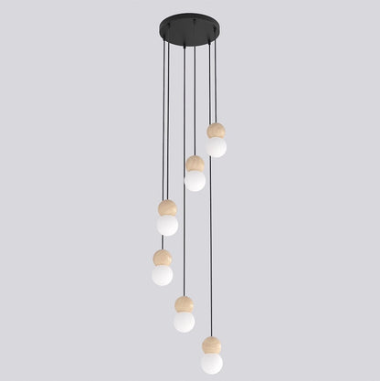 Loop 6 Light Pendant Black