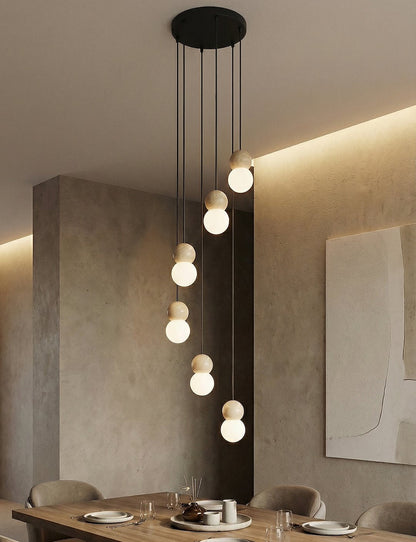 Loop 6 Light Pendant Black