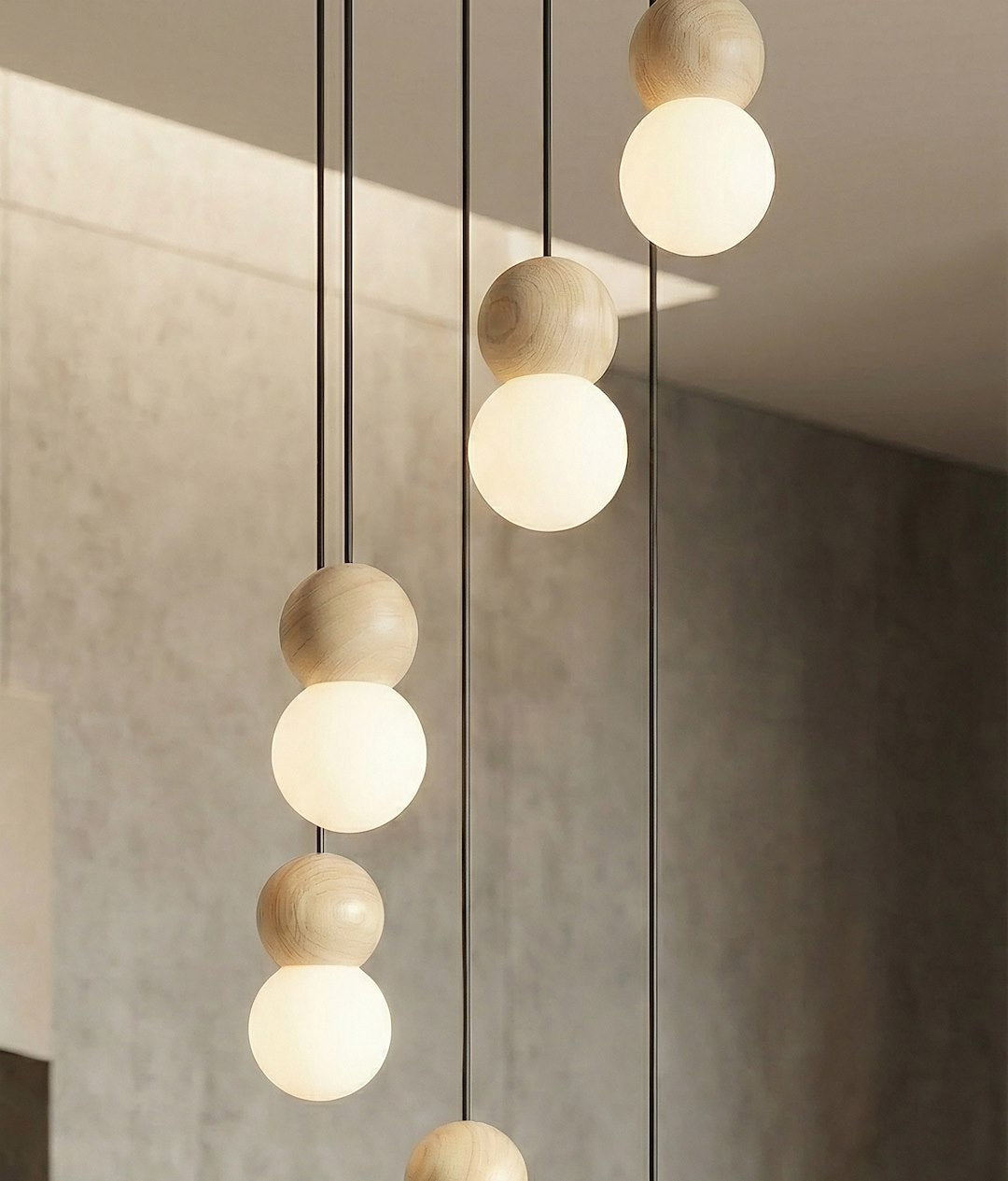 Loop 6 Light Pendant Black