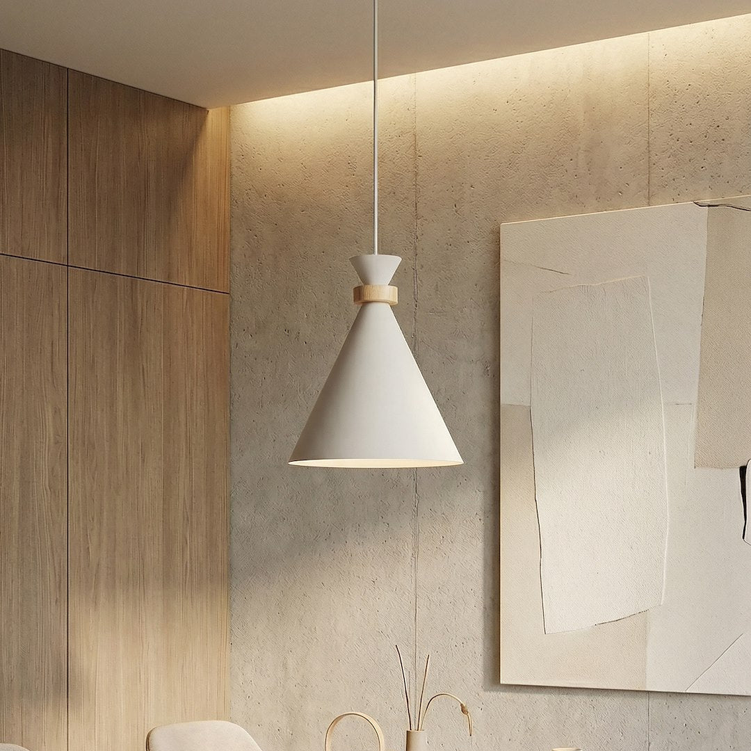 Zero 1 Light Pendant White