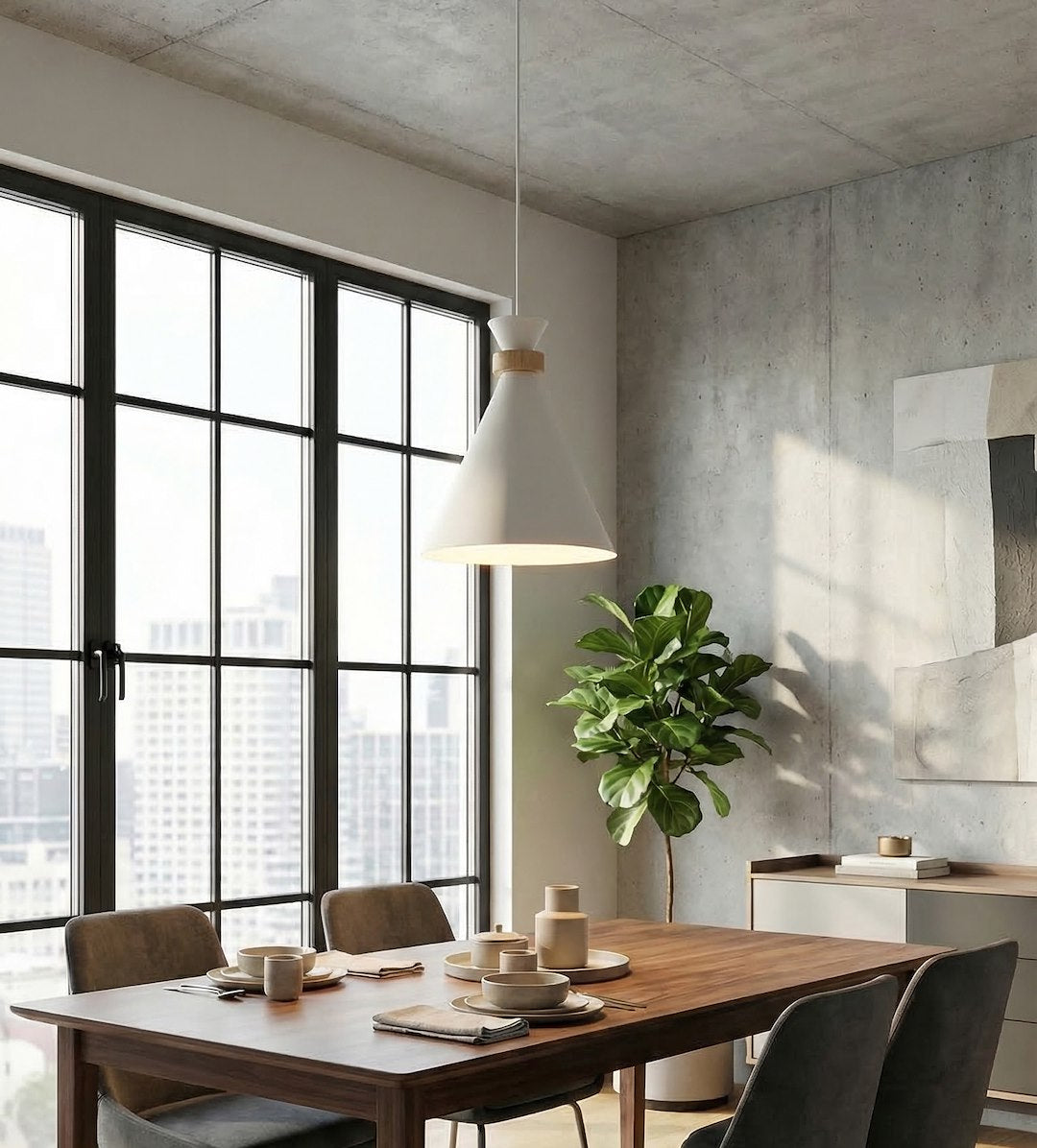 Zero 1 Light Pendant White