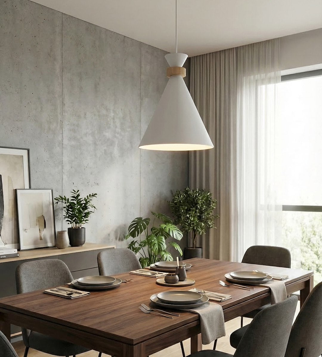 Zero 1 Light Pendant White