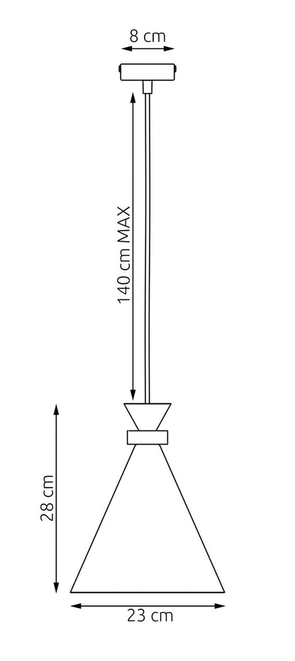Zero 1 Light Pendant White