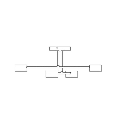 Halo 4 Light Semi Flush Beige