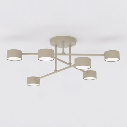 Halo 6 Light Semi Flush Beige
