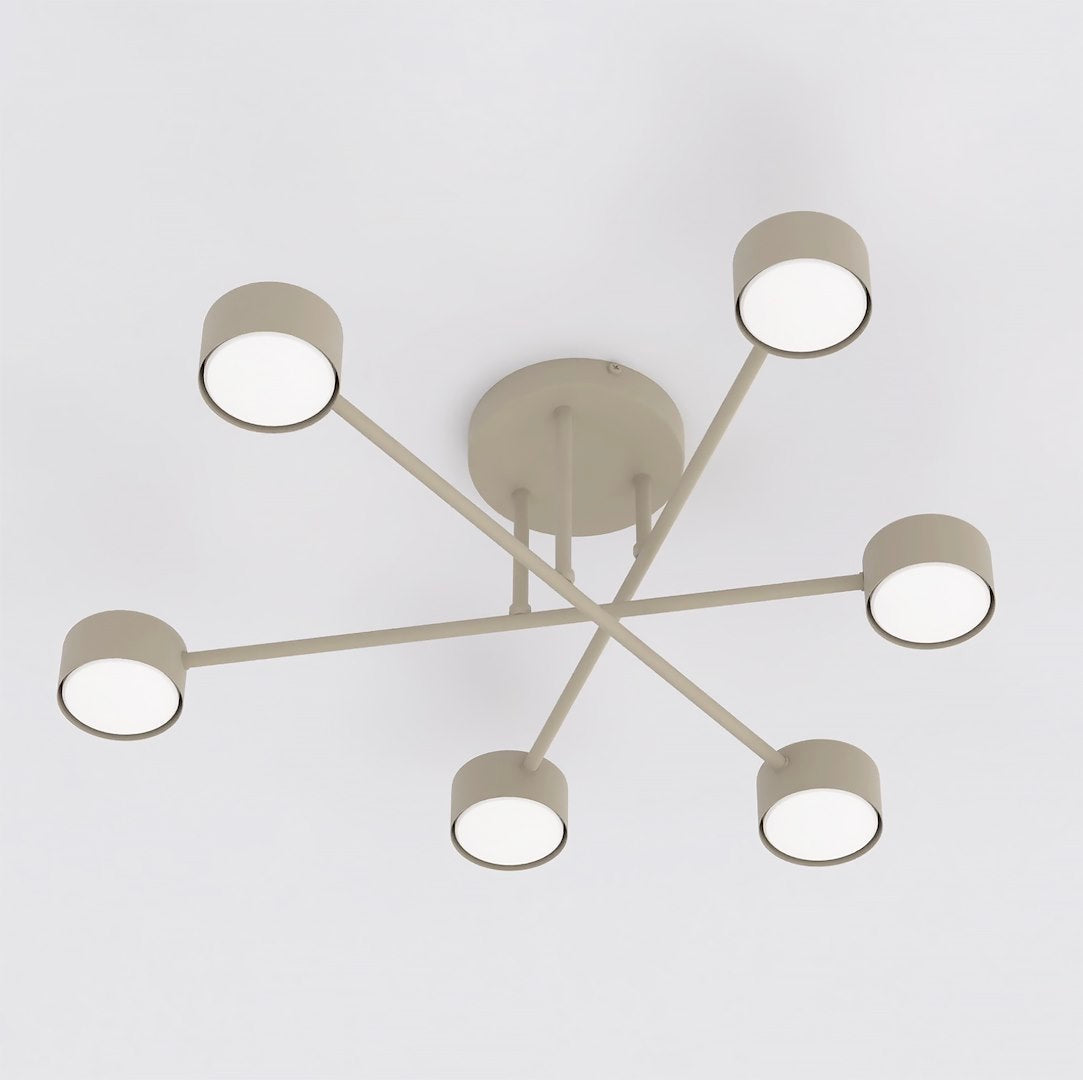 Halo 6 Light Semi Flush Beige