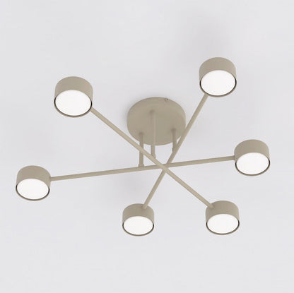 Halo 6 Light Semi Flush Beige