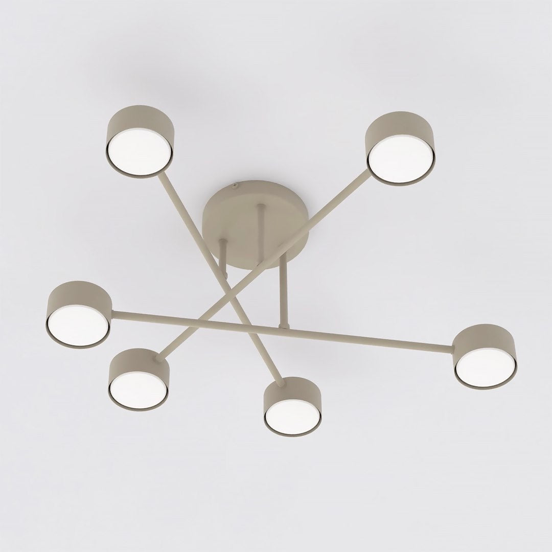 Halo 6 Light Semi Flush Beige