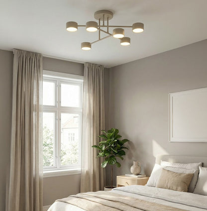 Halo 6 Light Semi Flush Beige