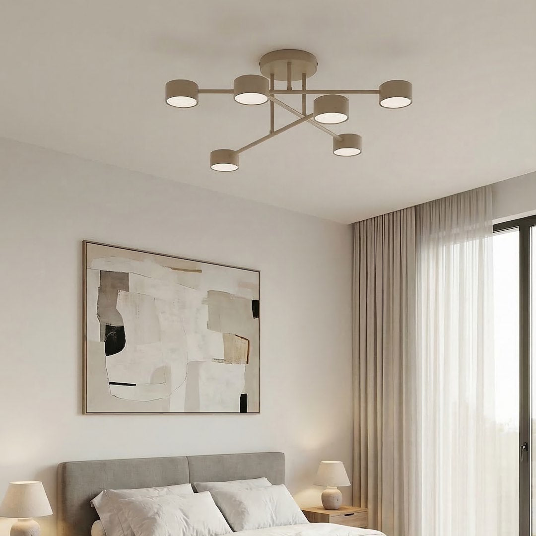 Halo 6 Light Semi Flush Beige