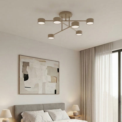 Halo 6 Light Semi Flush Beige