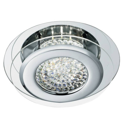Vesta LED Flush Ceiling Light Polished Chrome