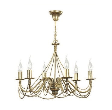 Tori 6 Light Chandelier Gold