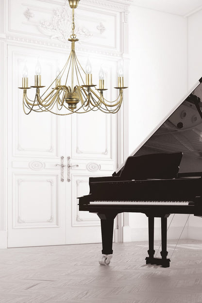 Tori 6 Light Chandelier Gold