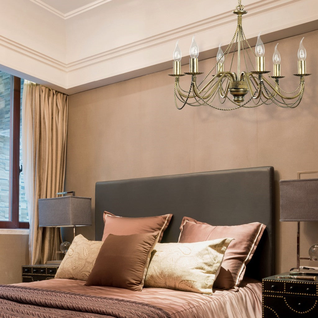 Tori 6 Light Chandelier Gold