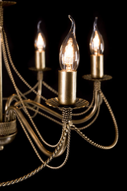 Tori 6 Light Chandelier Gold
