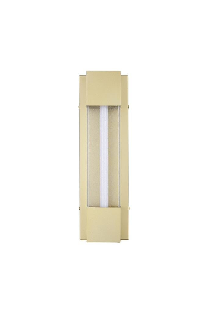 Sacramento Small Gold IP44 LED Outdoor Wall Light
