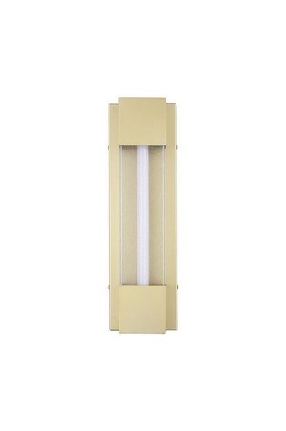 Sacramento Small Gold IP44 LED Outdoor Wall Light