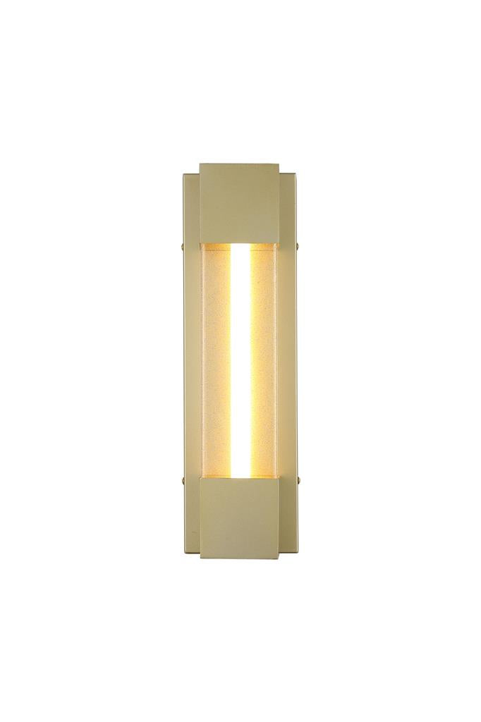 Sacramento Small Gold IP44 LED Outdoor Wall Light