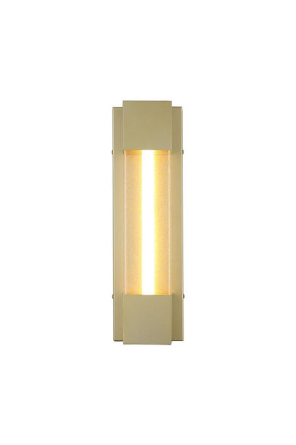 Sacramento Small Gold IP44 LED Outdoor Wall Light