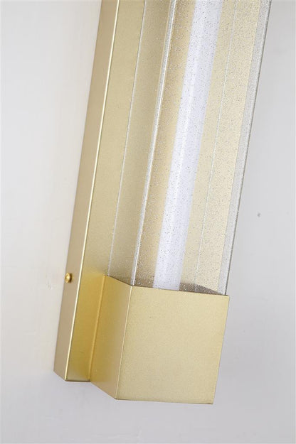 Sacramento Small Gold IP44 LED Outdoor Wall Light