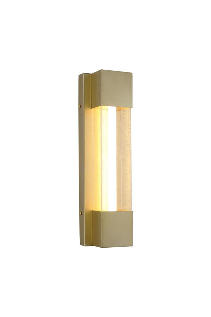 Sacramento Small Gold IP44 LED Outdoor Wall Light