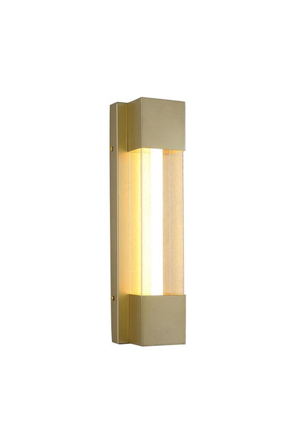 Sacramento Small Gold IP44 LED Outdoor Wall Light
