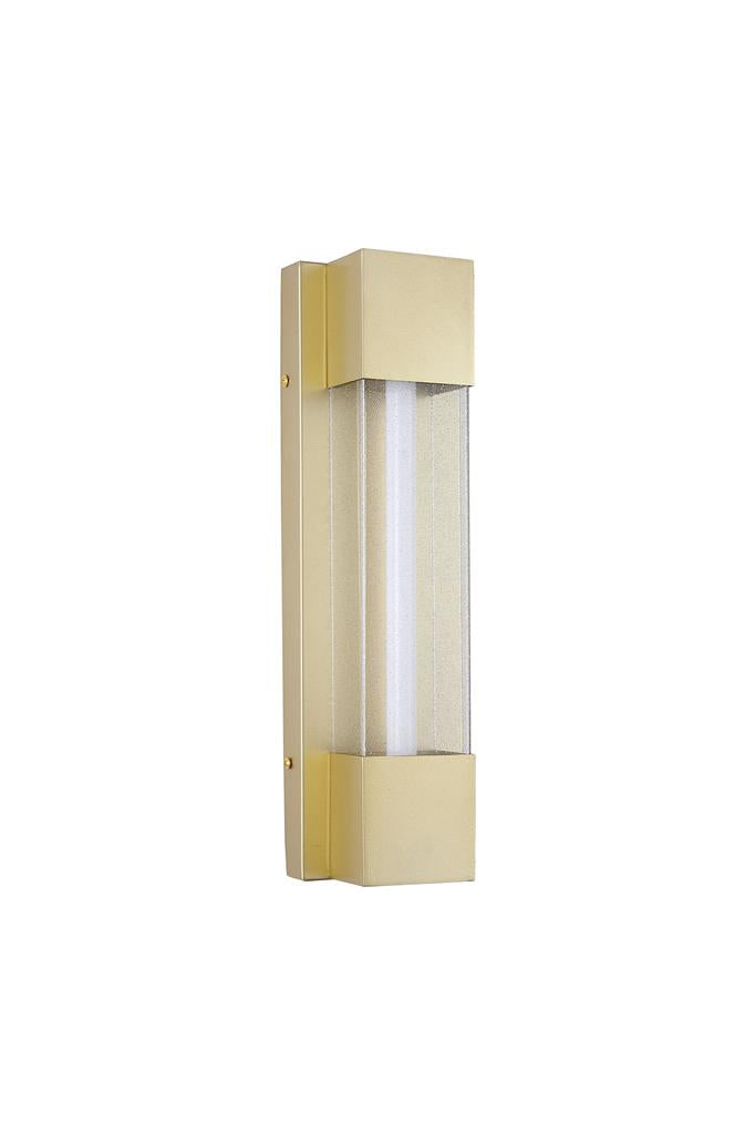 Sacramento Small Gold IP44 LED Outdoor Wall Light