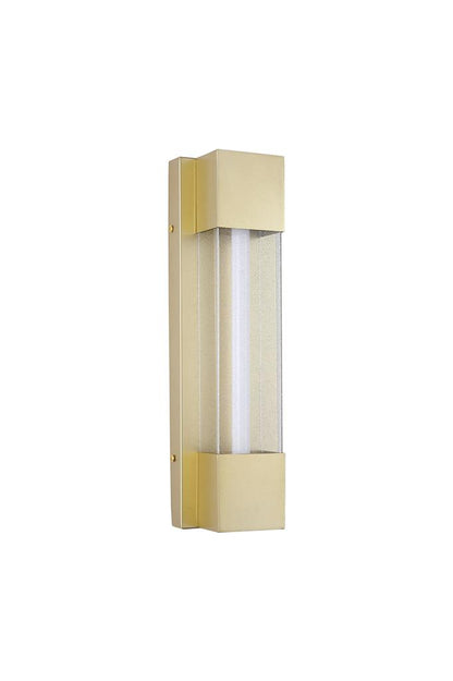 Sacramento Small Gold IP44 LED Outdoor Wall Light