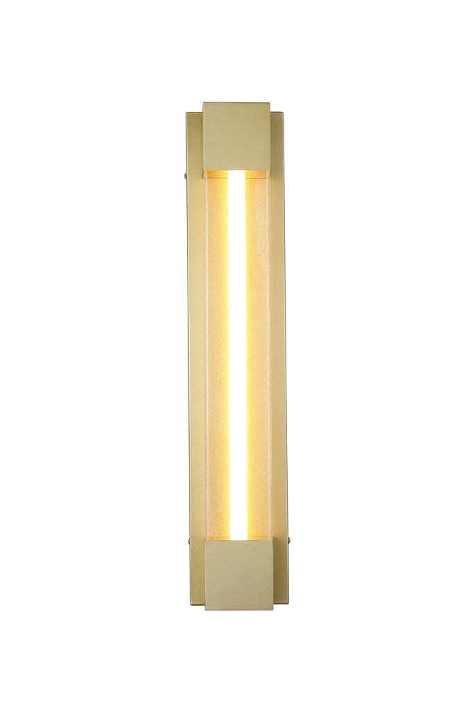 Sacramento Gold IP44 LED Outdoor Wall Light
