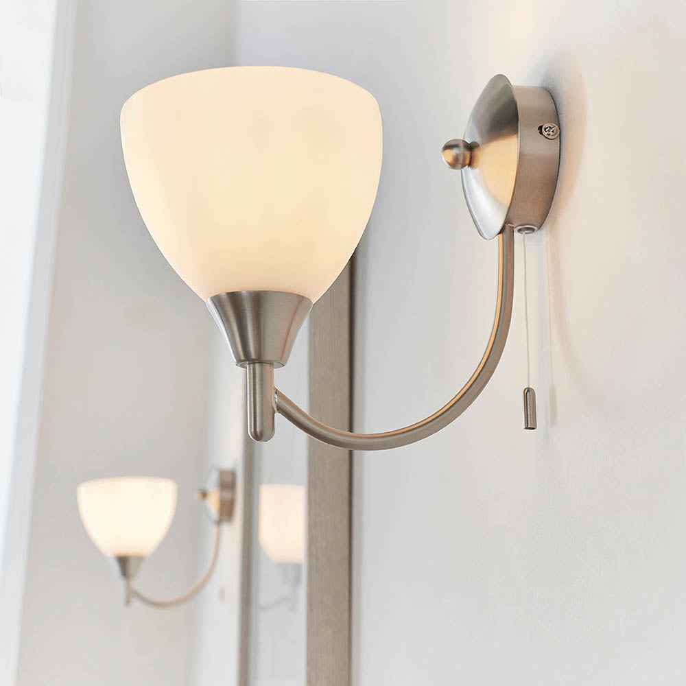Alton Satin Chrome Wall Light