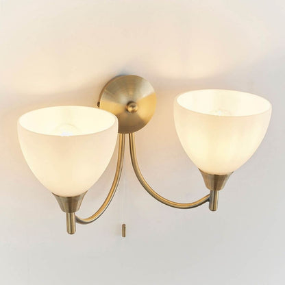 Alton 2-light Antique Brass Wall Light